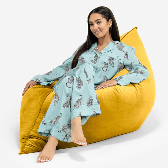 Cuscino Pouf Sacco XL - Velluto Oro 04