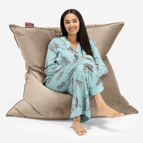 Cuscino Pouf Sacco XL - Velluto Visone 02