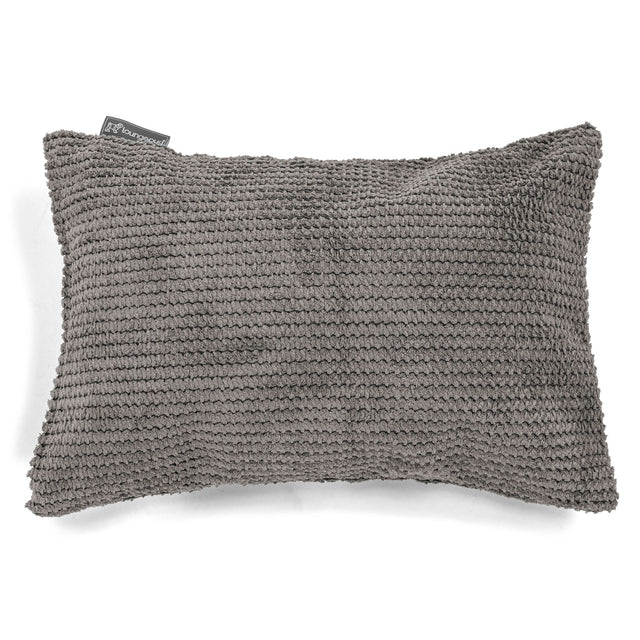 Cuscino Rettangolare 35 x 50cm - Pompon Carbone Grigio 01