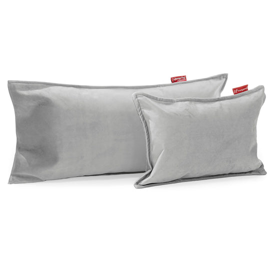 Cuscino Rettangolare 35 x 50cm - Velluto Argento 03