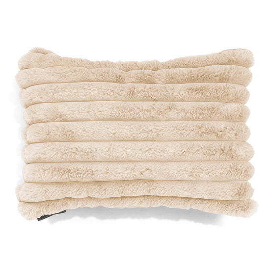 Fodera per Cuscino Rettangolare 35 x 50cm - Velluto Felpato Ultra Morbido Panna 01