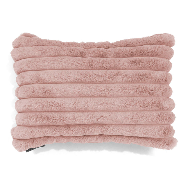 Fodera per Cuscino Rettangolare 35 x 50cm - Velluto Felpato Ultra Morbido Rosa Antico 01