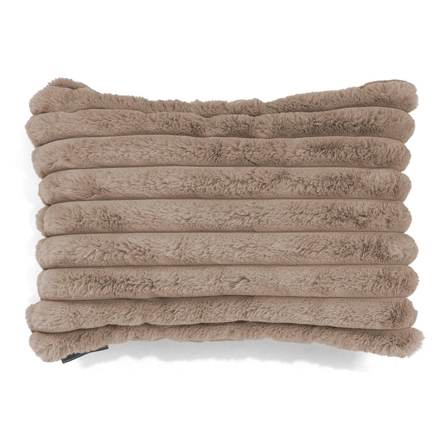 Fodera per Cuscino Rettangolare 35 x 50cm - Velluto Felpato Ultra Morbido Visone 01