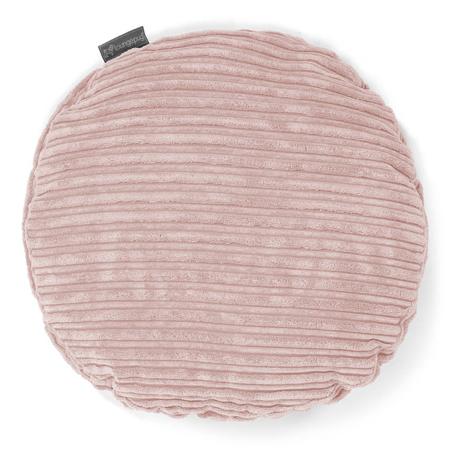 Cuscino Rotondo 50cm - Velluto a Coste Rosa Cipria 01