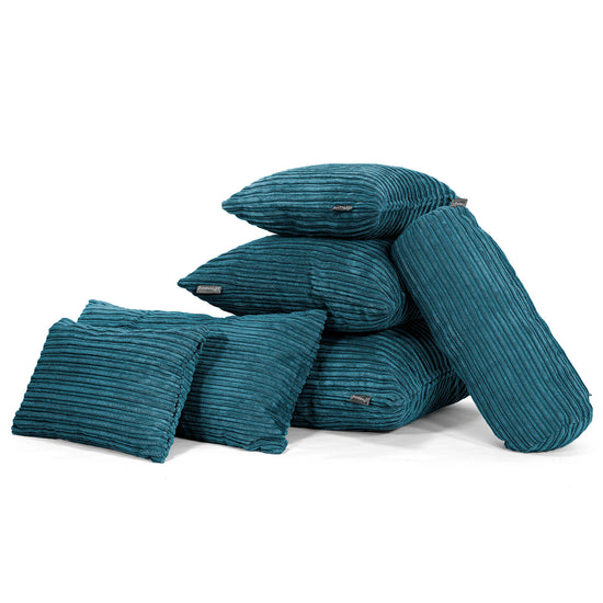 Cuscino Rotondo 50cm - Velluto a Coste Tiglio 03