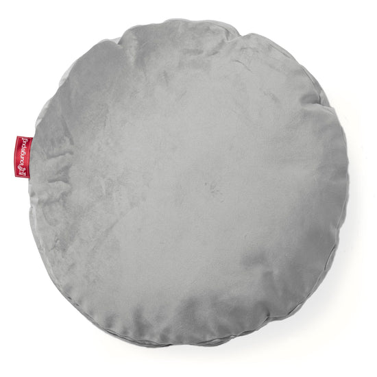 Cuscino Rotondo 50cm - Velluto Argento 01