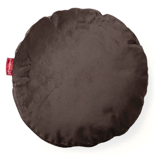 Cuscino Rotondo 50cm - Velluto Espresso 01