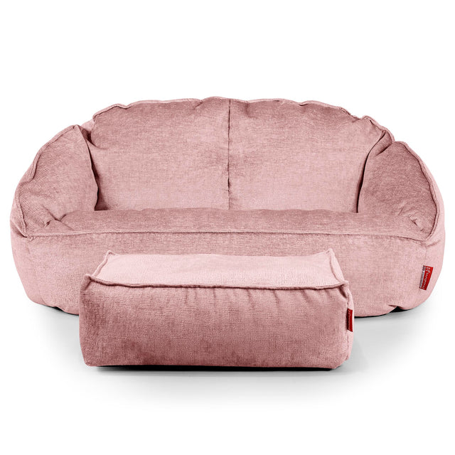 Divano a Sacco Bubble - Ciniglia Rosa 02