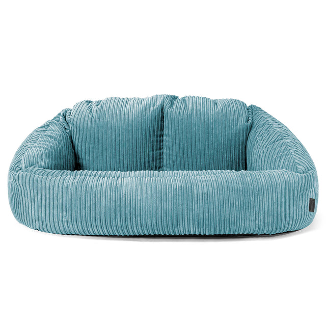 Divano a Sacco Bubble - Velluto a Coste Egeo Blu 01