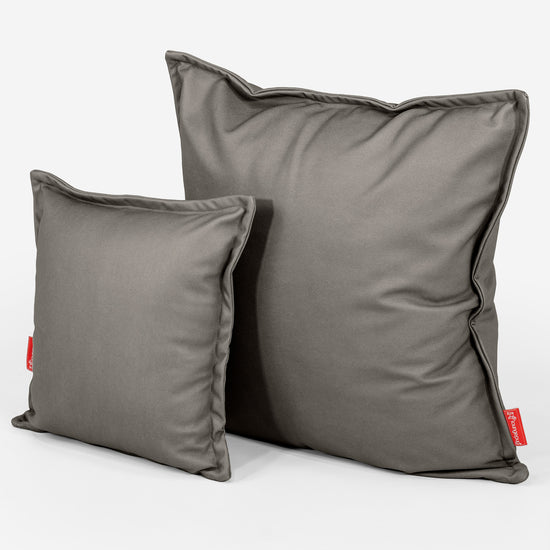 Fodera per Cuscino Gigante 70 x 70cm - Pelle Vegana Grigio 02