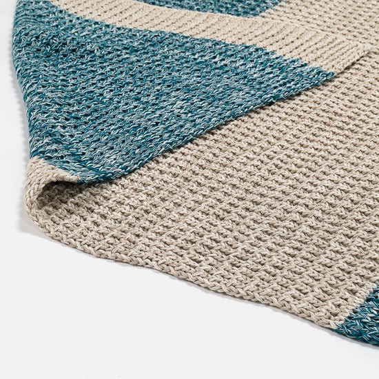 Coperta / Plaid - Puro Cotone Chester Blu 02