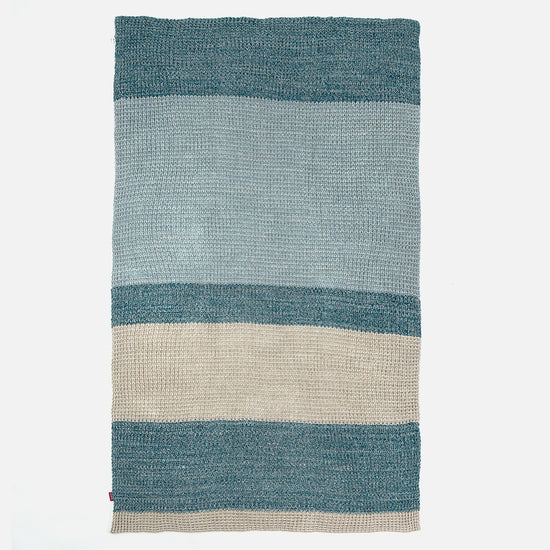 Coperta / Plaid - Puro Cotone Chester Blu 03