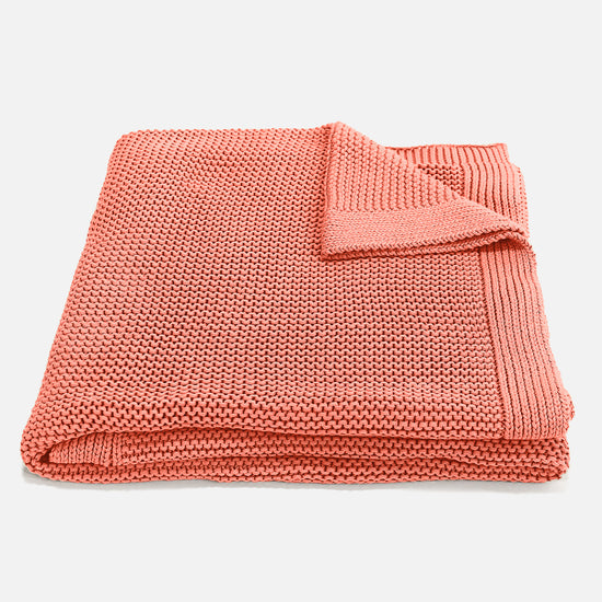 Coperta / Plaid - Puro Cotone Ellos Corallo 01