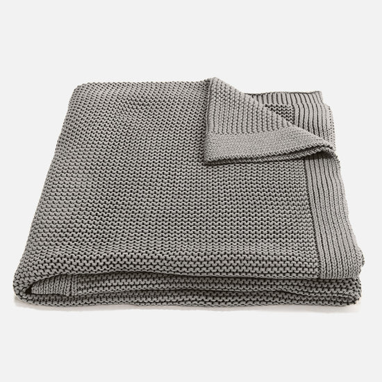 Coperta / Plaid - Puro Cotone Ellos Grigio 01