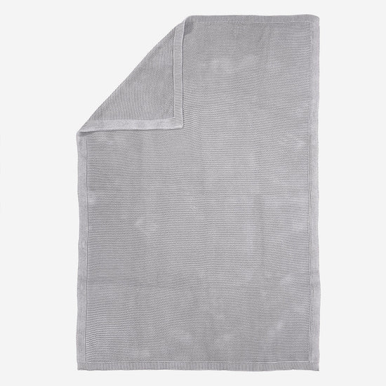 Coperta / Plaid - Puro Cotone Ellos Grigio Chiaro 03