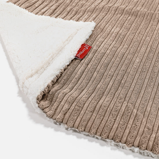 Plaid / Coperta Sherpa - Velluto a Coste Sabbi 02