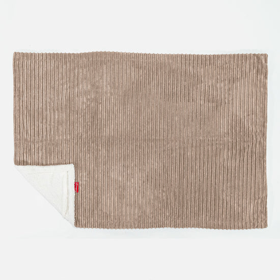 Plaid / Coperta Sherpa - Velluto a Coste Sabbi 03