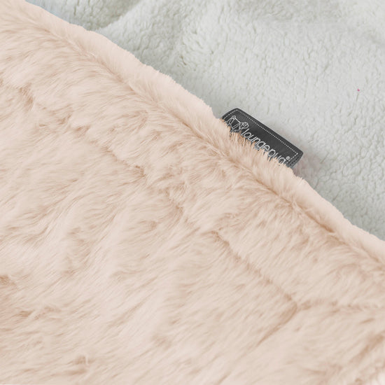 Plaid / Coperta Sherpa - Eco-pelliccia di Coniglio Bianco 02