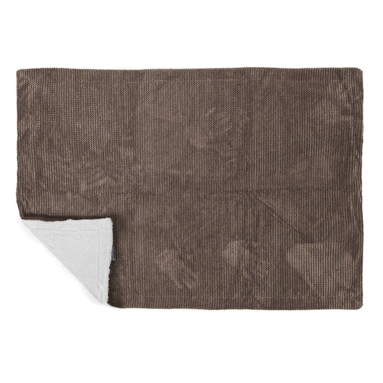 Plaid / Coperta Sherpa - Pompon Cioccolato 03