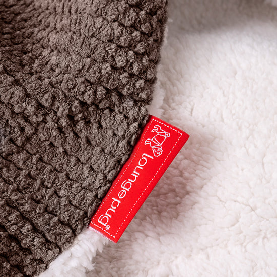 Plaid / Coperta Sherpa - Pompon Cioccolato 04