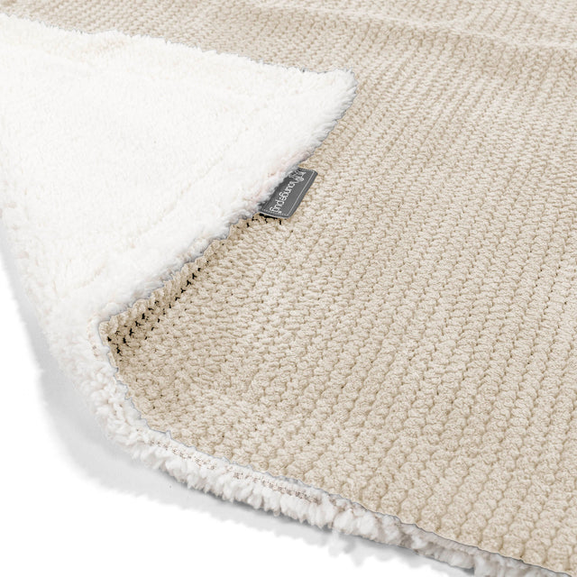 Plaid / Coperta Sherpa - Pompon Panna 02