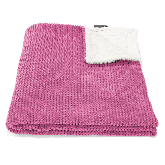 Plaid / Coperta Sherpa - Pompon Rosa 01