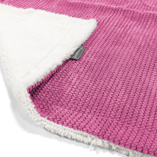 Plaid / Coperta Sherpa - Pompon Rosa 02