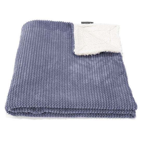 Plaid / Coperta Sherpa - Pompon Viola 01