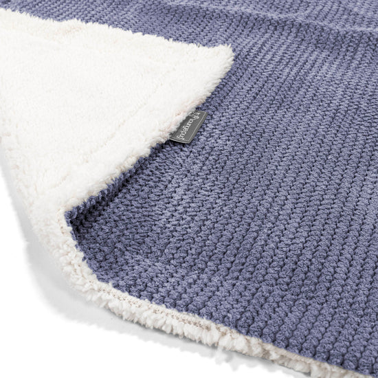 Plaid / Coperta Sherpa - Pompon Viola 02