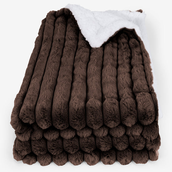 Plaid / Coperta Sherpa - Velluto Felpato Ultra Morbido Zibellino 01