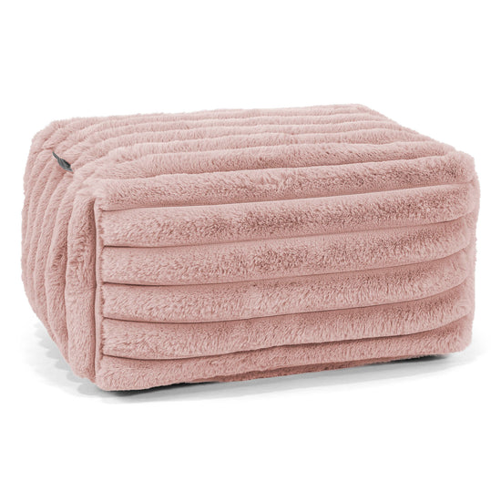 Poggiapiedi Piccolo - Velluto Felpato Ultra Morbido Rosa Antico 01