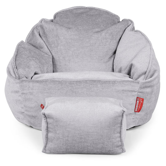 Poltrona a Sacco Bubble - Ciniglia Grigio 02
