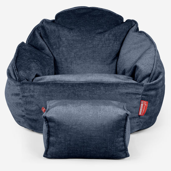Poltrona a Sacco Bubble - Ciniglia Navy 02
