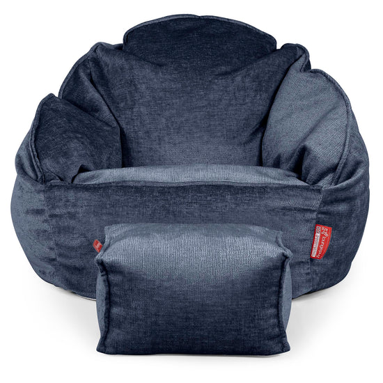 Poltrona a Sacco Bubble - Ciniglia Navy 02