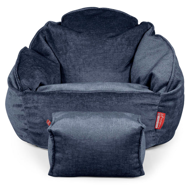 Poltrona a Sacco Bubble - Ciniglia Navy 02