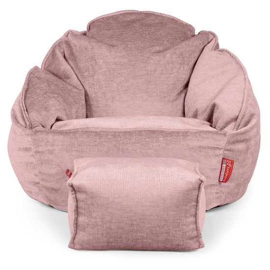 Poltrona a Sacco Bubble - Ciniglia Rosa 02