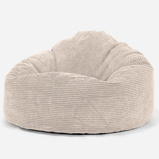 Poltrona a Sacco Gigante Giant per Bambini 3-8 anni - Pompon Panna 02