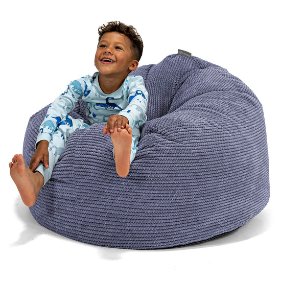 Poltrona a Sacco Gigante Giant per Bambini 3-8 anni - Pompon Viola 01