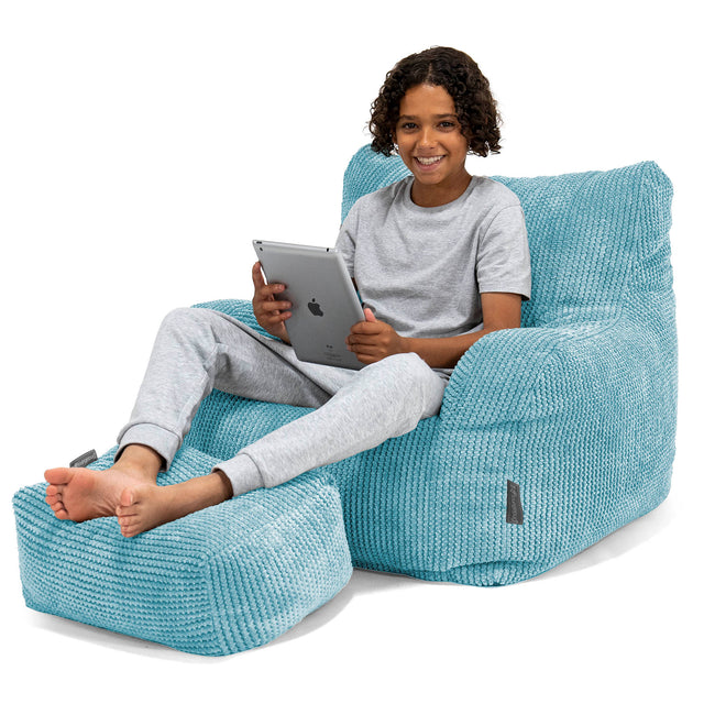 Poltrona a Sacco Teens 6-14 anni - Pompon Egeo Blu 01