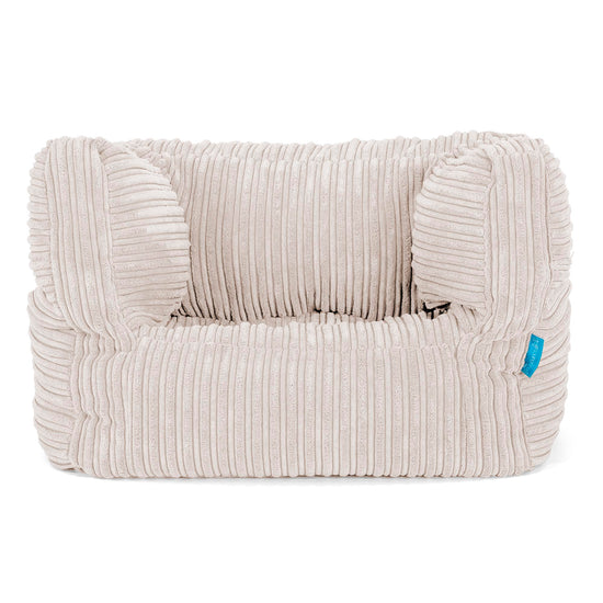 Poltrona Pouf Sacco Albert per Bambini 1 a 5 anni - Velluto a Coste Avorio 01