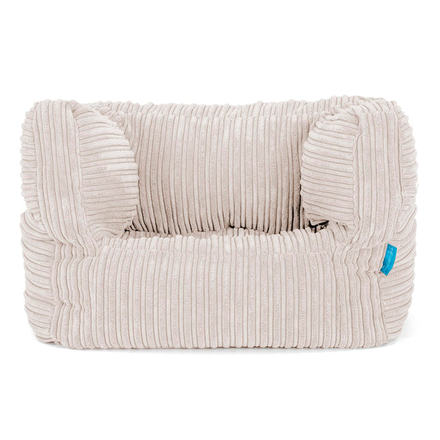 Poltrona Pouf Sacco Albert per Bambini 1 a 5 anni - Velluto a Coste Avorio 01