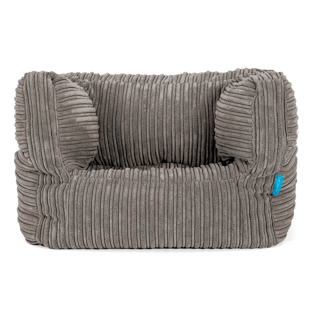 Poltrona Pouf Sacco Albert per Bambini 1 a 5 anni - Velluto a Coste Grafite 01