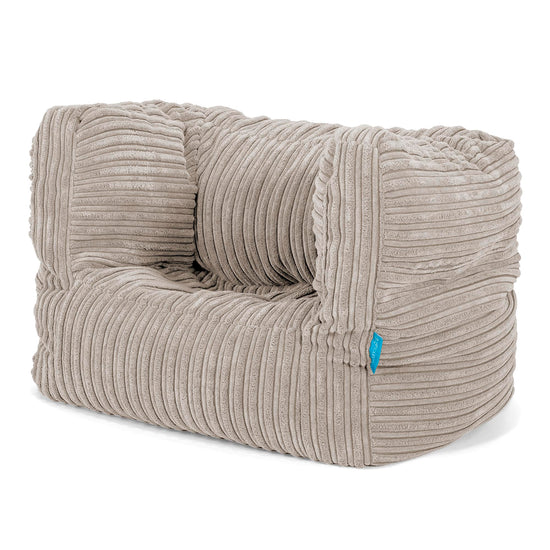 Poltrona Pouf Sacco Albert per Bambini 1 a 5 anni - Velluto a Coste Visone 02