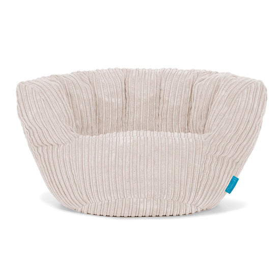 Poltrona Pouf Sacco Charles Vintish per Bambini 2 a 6 anni - Velluto a Coste Avorio 01