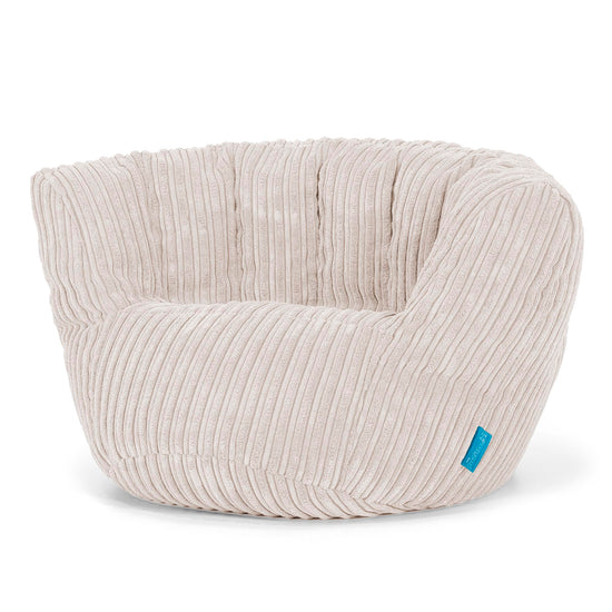 Poltrona Pouf Sacco Charles Vintish per Bambini 2 a 6 anni - Velluto a Coste Avorio 02