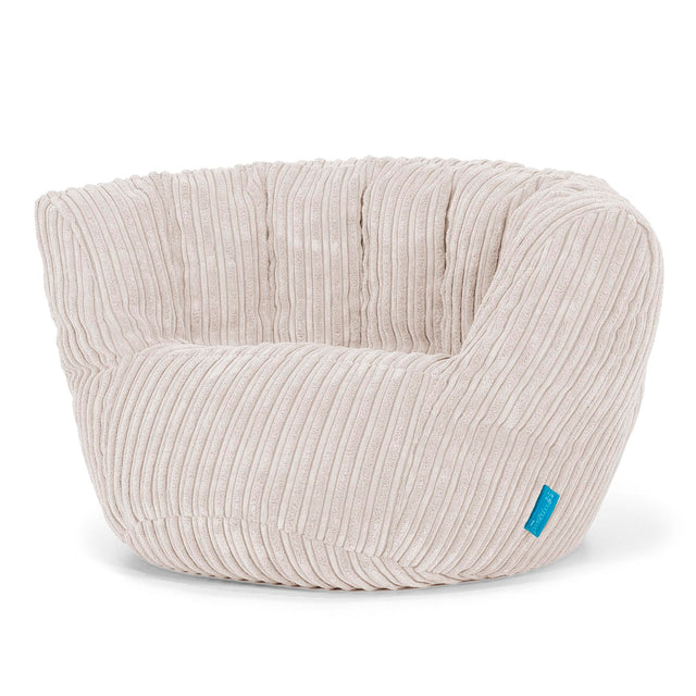 Poltrona Pouf Sacco Charles Vintish per Bambini 2 a 6 anni - Velluto a Coste Avorio 02