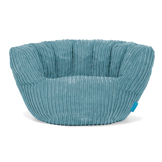 Poltrona Pouf Sacco Charles Vintish per Bambini 2 a 6 anni - Velluto a Coste Egeo Blu 01
