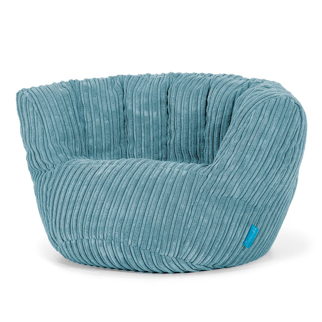 Poltrona Pouf Sacco Charles Vintish per Bambini 2 a 6 anni - Velluto a Coste Egeo Blu 02