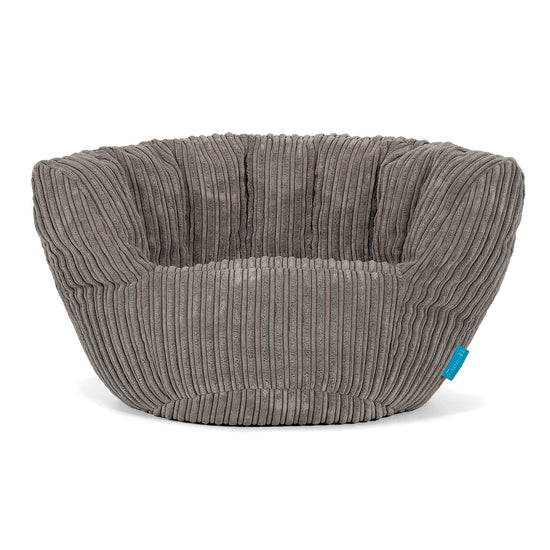 Poltrona Pouf Sacco Charles Vintish per Bambini 2 a 6 anni - Velluto a Coste Grafite 01