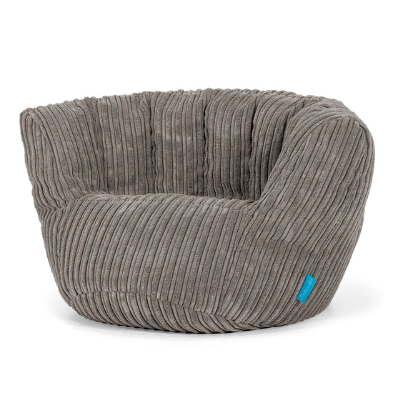 Poltrona Pouf Sacco Charles Vintish per Bambini 2 a 6 anni - Velluto a Coste Grafite 02